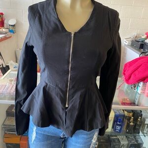 Bebe Black Peplum Jacket